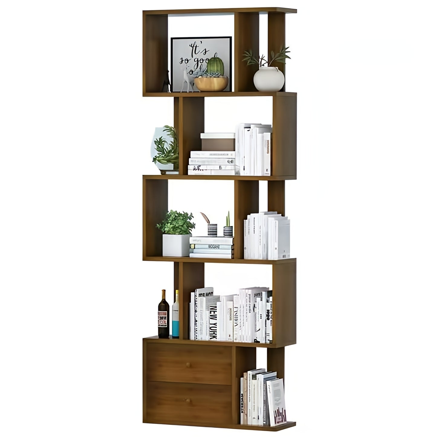 Unique wooden bookshelf for office & home