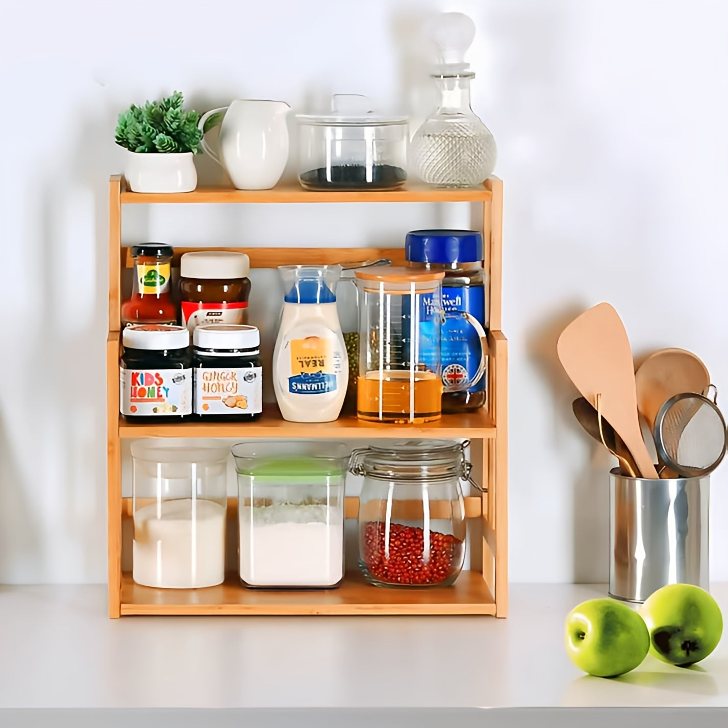 Wooden Kitchen organizer 3 layer