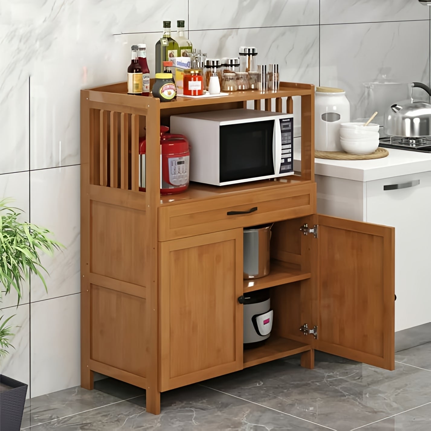 Wooden Multi Functional Oven Rack | Wooden Kitchen Rack