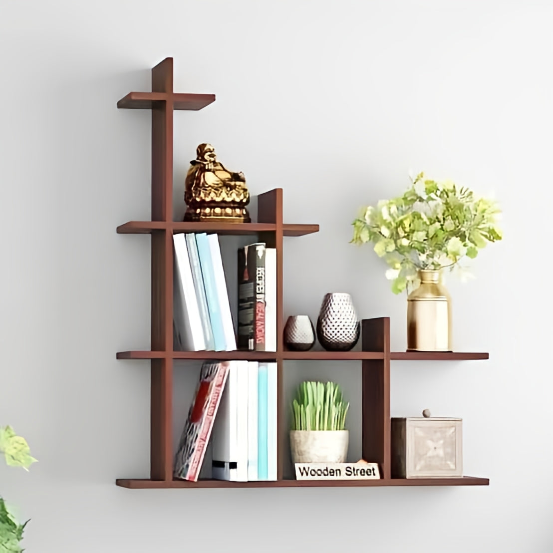 Wooden Wall Shelf for Home Decor Items, Living Room and Bedroom | Dime Store Wall Shelves