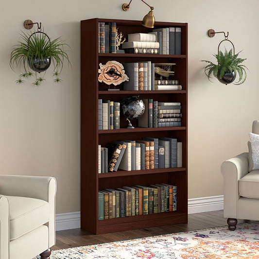 5 Shelf Wooden Bookshelves for Home Office Living Room