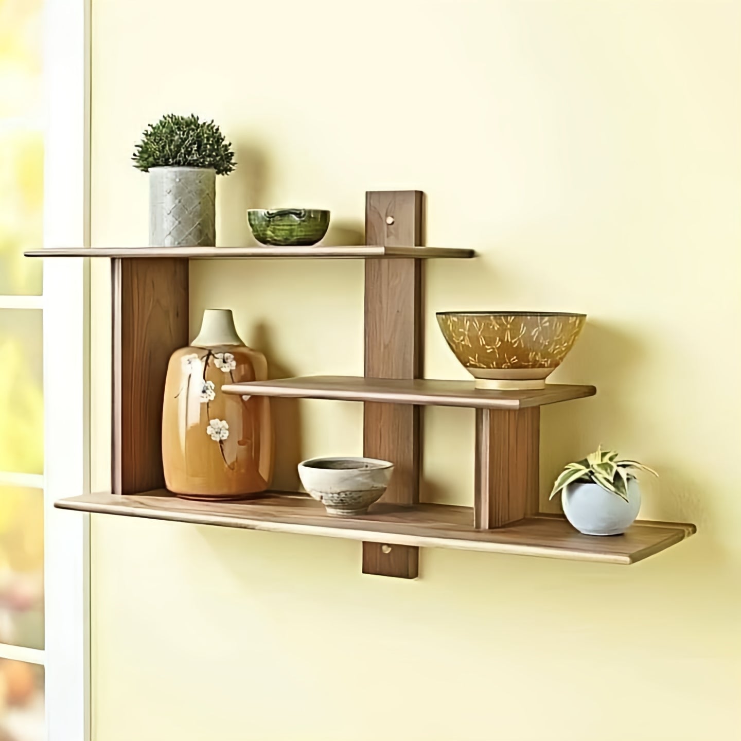 Unique Wooden Wall Shelf