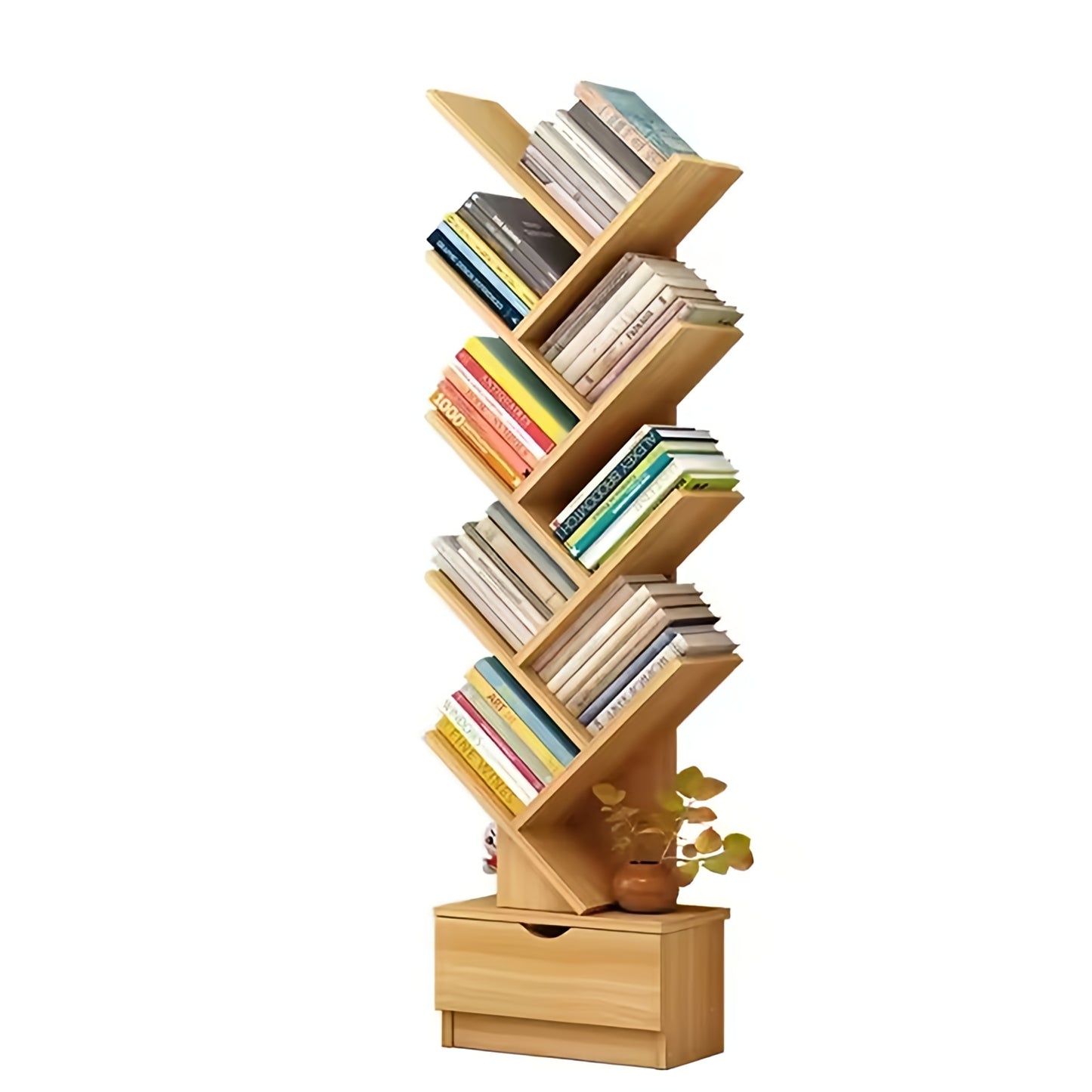 Wooden Tree Shape Bookshelf For Office/Home