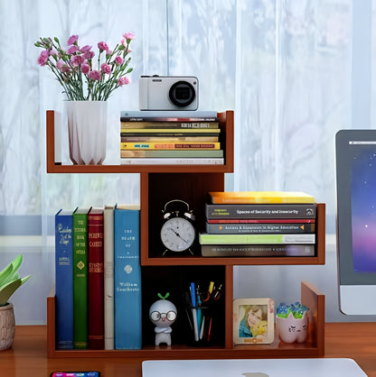 Exclusive wooden table bookshelf