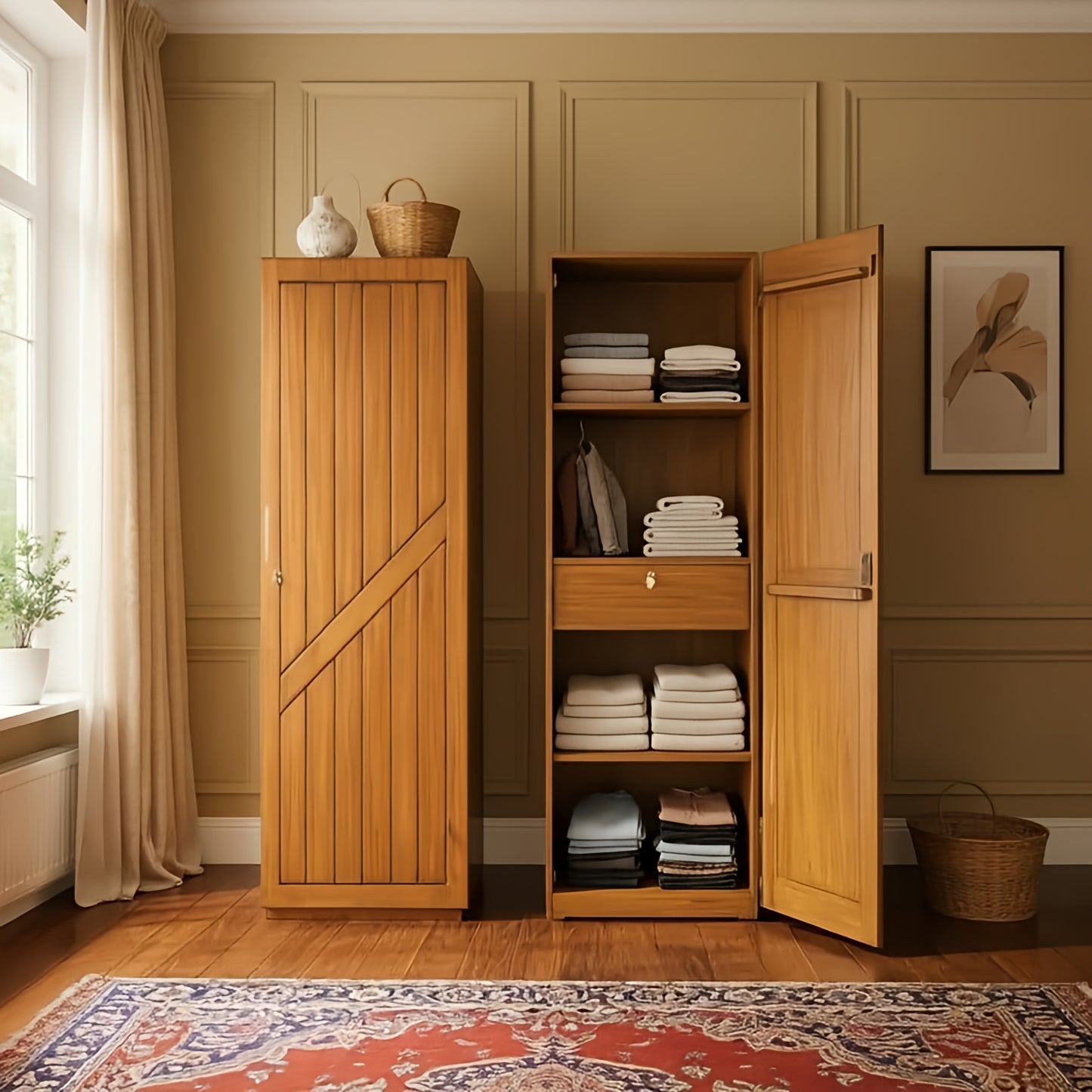 Wooden One Door Almira