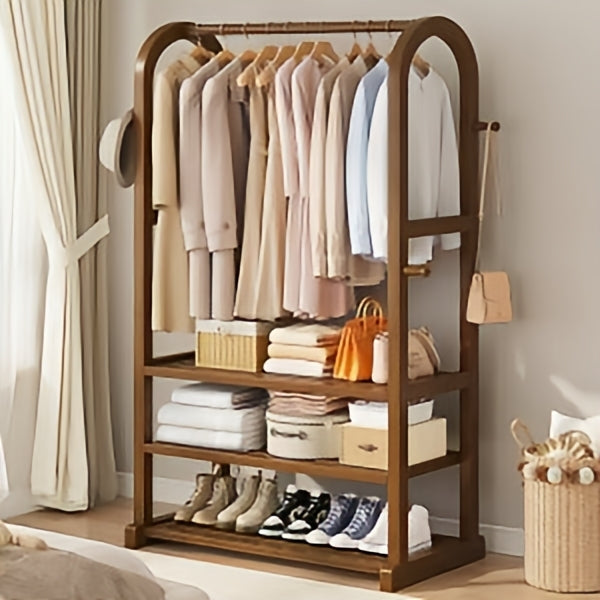 Modern Wooden Clothes Rack Stand