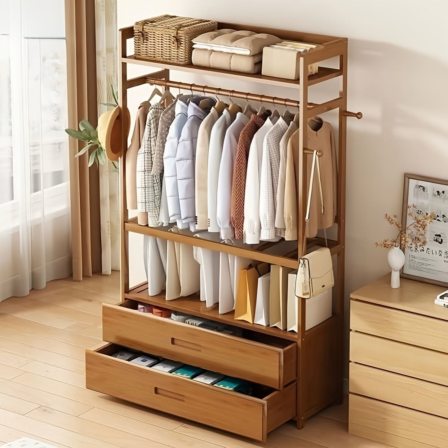 Modern Wooden Clothes Stand | Wooden Alna
