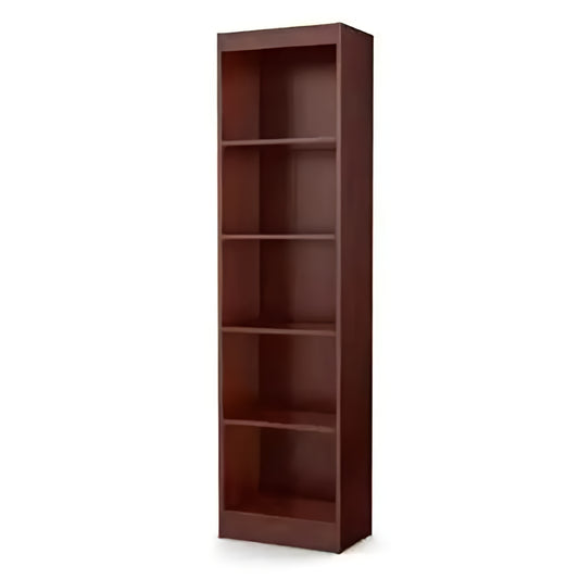 5-Shelf Narrow Bookcase Pure Mehugoni Wooden