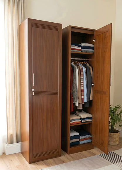 Wooden Single Door Wardrobe | Minimalist Single Door Almira
