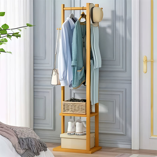 Wooden Clothes Hanger Stand | Minimalist Coat, Hat Hanger