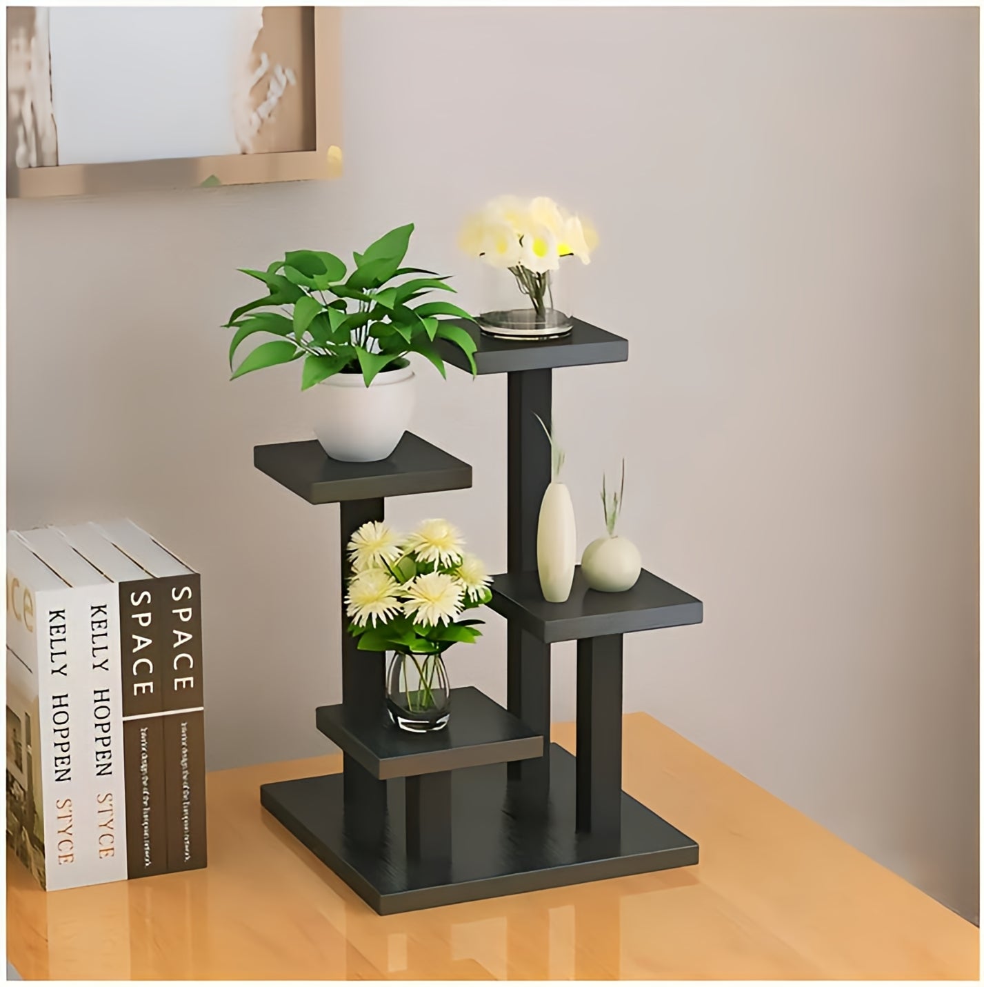 Wooden Mini Flower Stand | Square Shape Mini Flower Stand