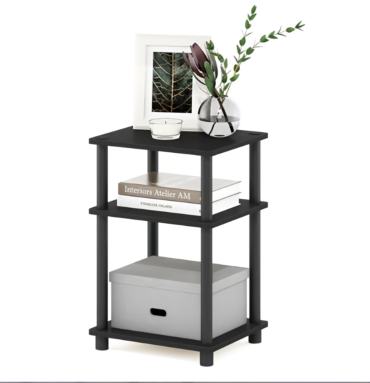 Wooden 3-Tier Side Table | Bedside Table
