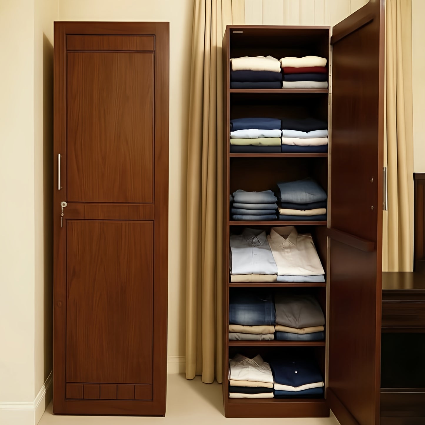 Stylish Storage Solutions Wooden Almirah -Long Lasting Quality Stylish Design