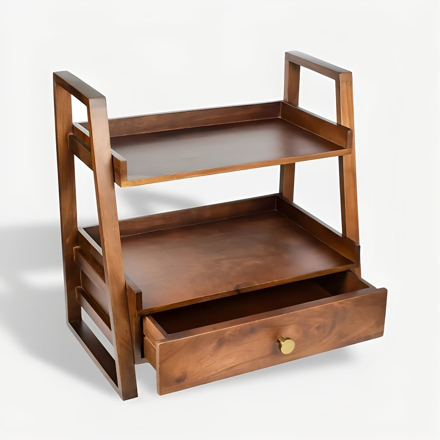 Wooden Versatile Kitchen Organizer Rack with Drawer