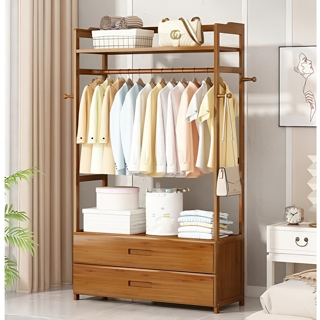 Modern Wooden Clothes Stand | Wooden Alna