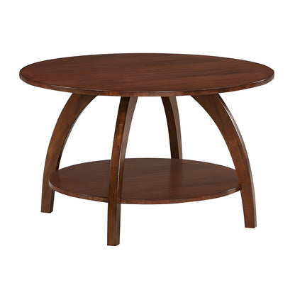 Wooden Rund Coffee Table for Living Room