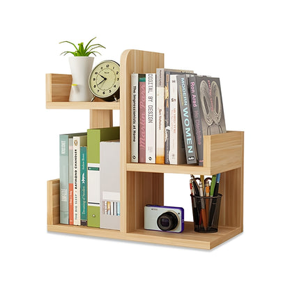 Wooden L-Shape Mini Book Shelf For Office/ Home