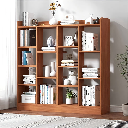 Wooden 4 Rows L Shaped Bookshelf (For Office/Home)