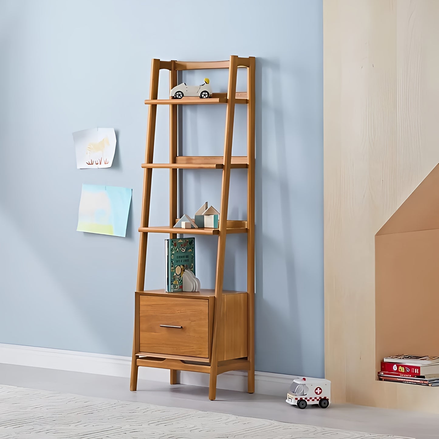 Unique Wooden Book Shelf