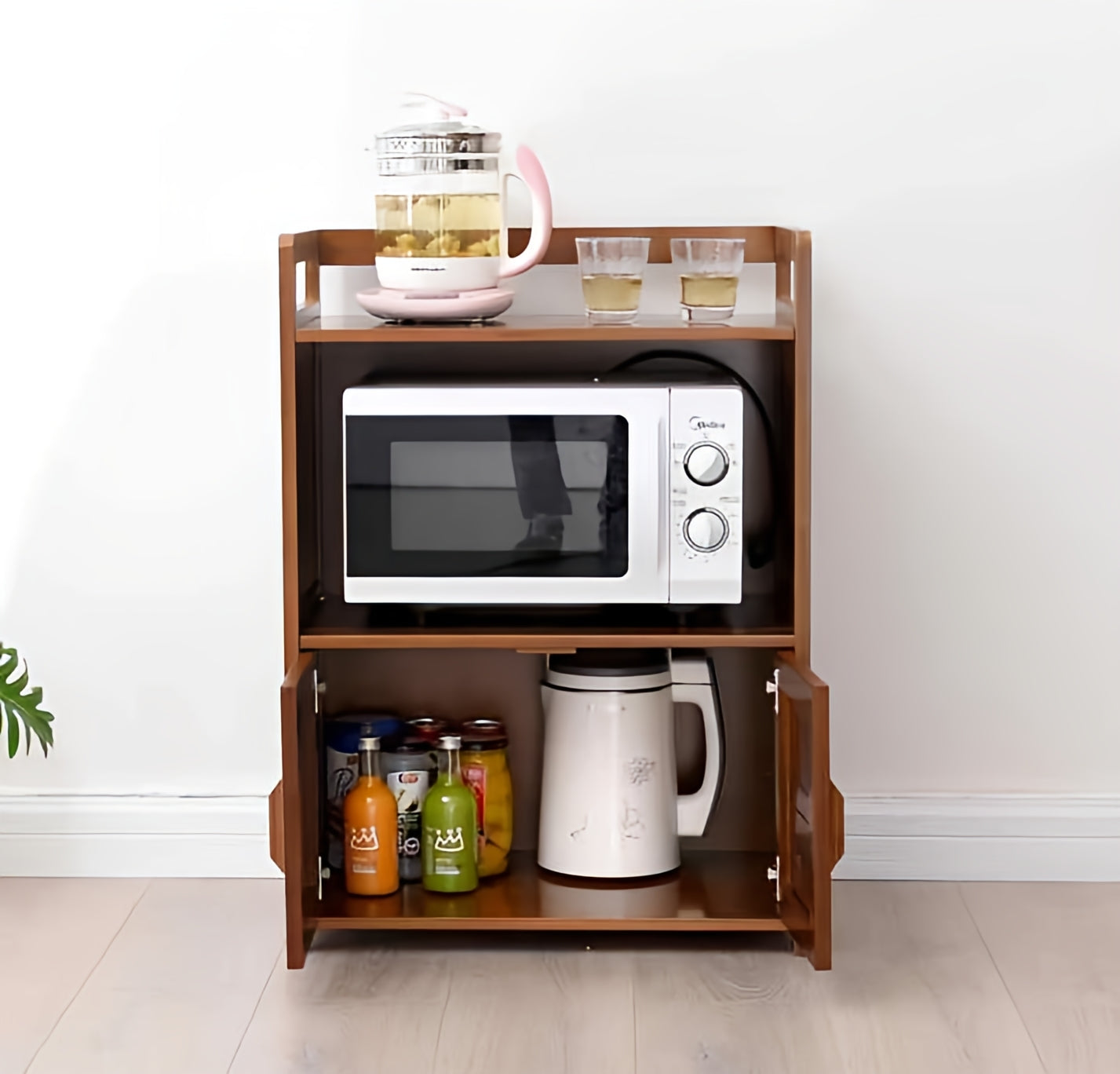 Minimalist Wooden Oven Rack Organizer